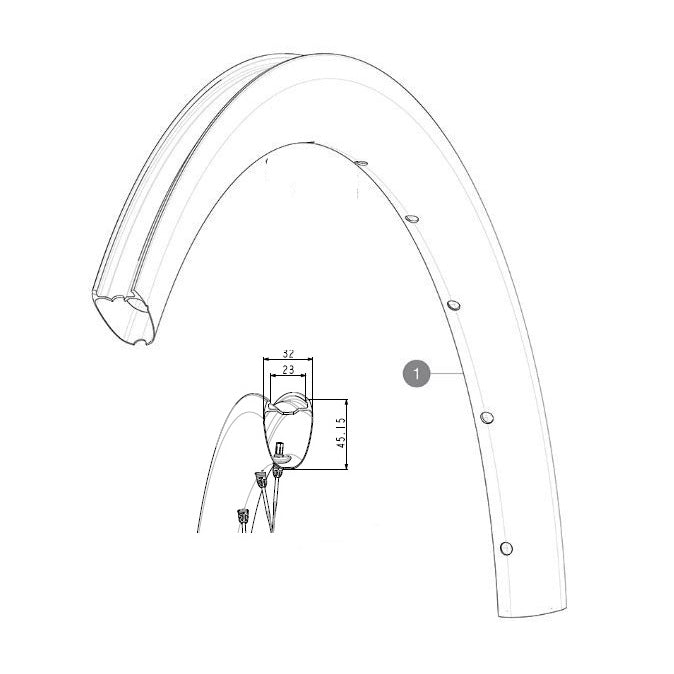 Felgensatz vorne/hinten MAVIC COSMIC SL4 45 23mm