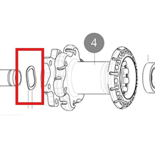 SET 3 GEWELLTE UNTERLEGSCHEIBEN MAVIC ID360 FÜR LAGER 6903