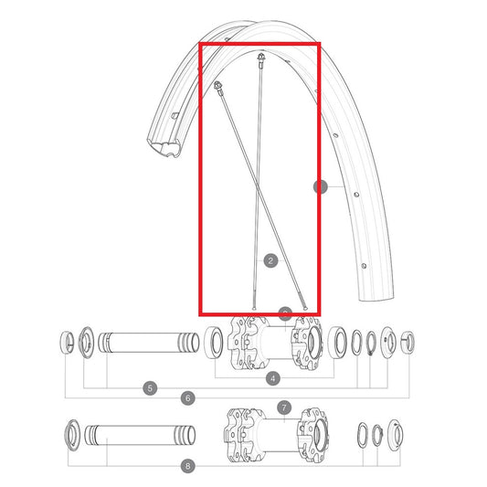 SET 12 SPEICHEN VORNE/HINTEN MAVIC CROSSMAX ELITE CARBON 29'' RUND 290MM + NIPPEL STAHL SCHWARZ