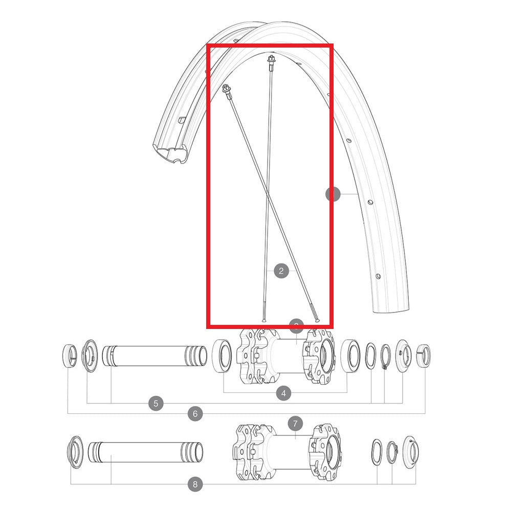 SET 12 SPEICHEN VORNE/HINTEN MAVIC CROSSMAX ELITE CARBON 29'' RUND 290MM + NIPPEL STAHL SCHWARZ