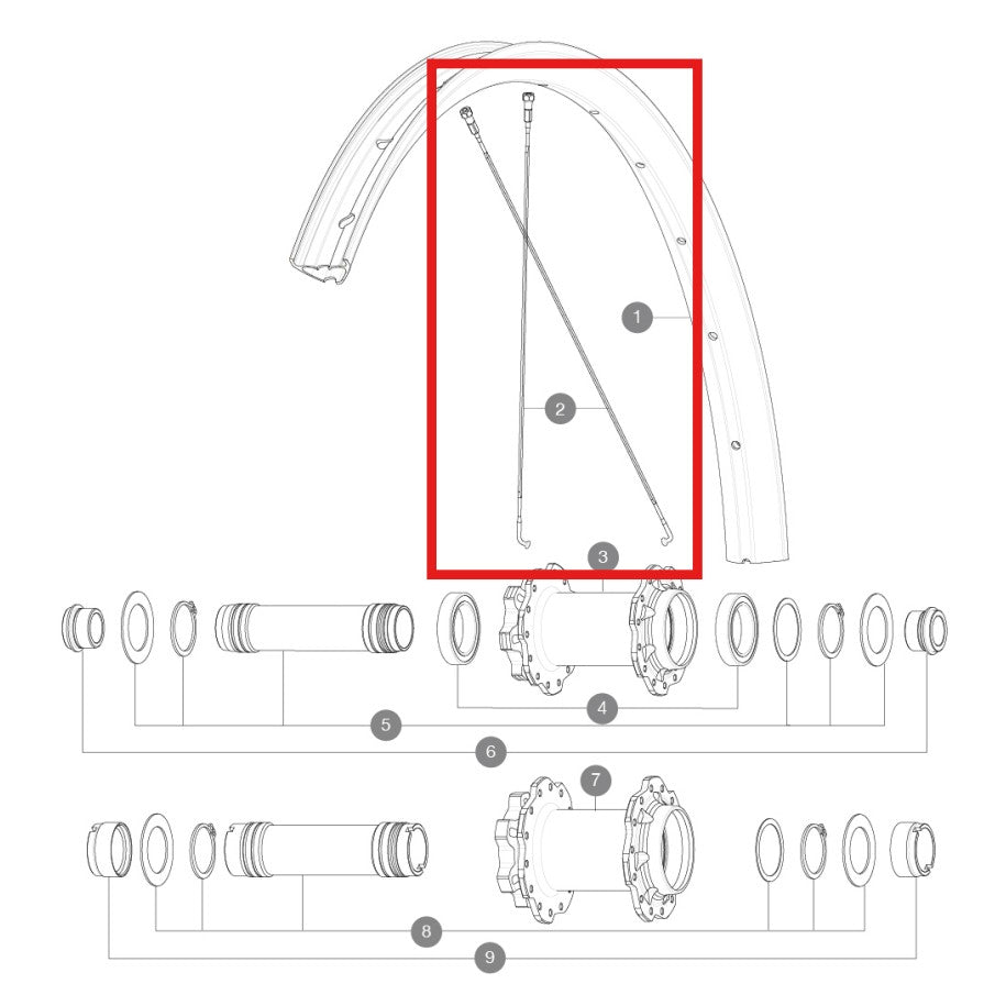 KIT 14 SPEICHEN MAVIC J GEBOGEN STAHL 298MM DEEMAX DH 20 29'' + NIPPEL STAHL SCHWARZ