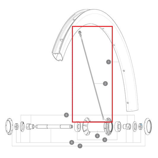 KIT 2 FRONT/REAR NON DRIVE SIDE STAMPED STAINLESS SPOKES 268 COSMIC PRO CARBON UST