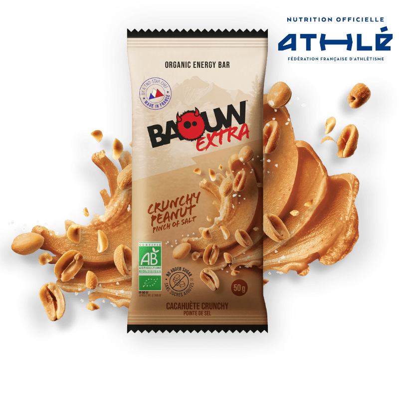 Energieriegel BAOUW BIO EXTRA Erdnuss Crunchy (50g)
