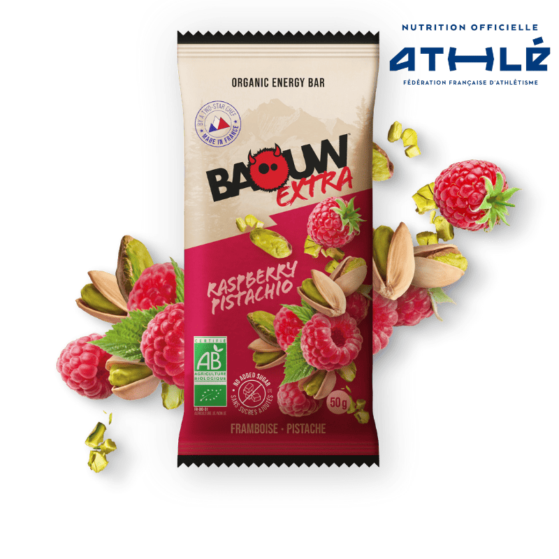 Energieriegel BAOUW BIO EXTRA Himbeer-Pistazie (50g)