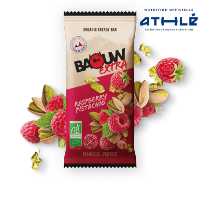Energieriegel BAOUW BIO EXTRA Himbeere-Pistazie (50g)