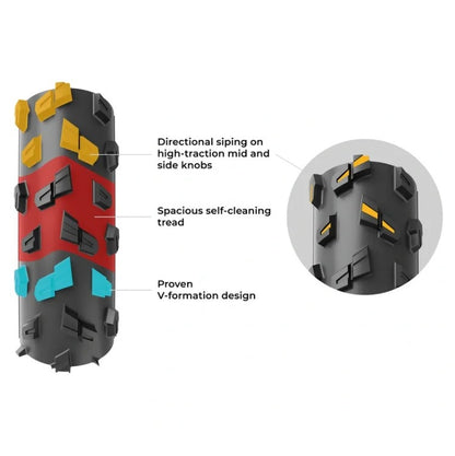 Reifen VITTORIA TERRENO T90 MUD Gravel Endurance 700x40c Tubeless Ready Faltbar Braun