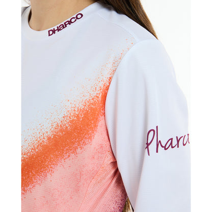 Trikot DHARCO GRAVITY FIREBIRD Langarm Damen Weiß/Orange