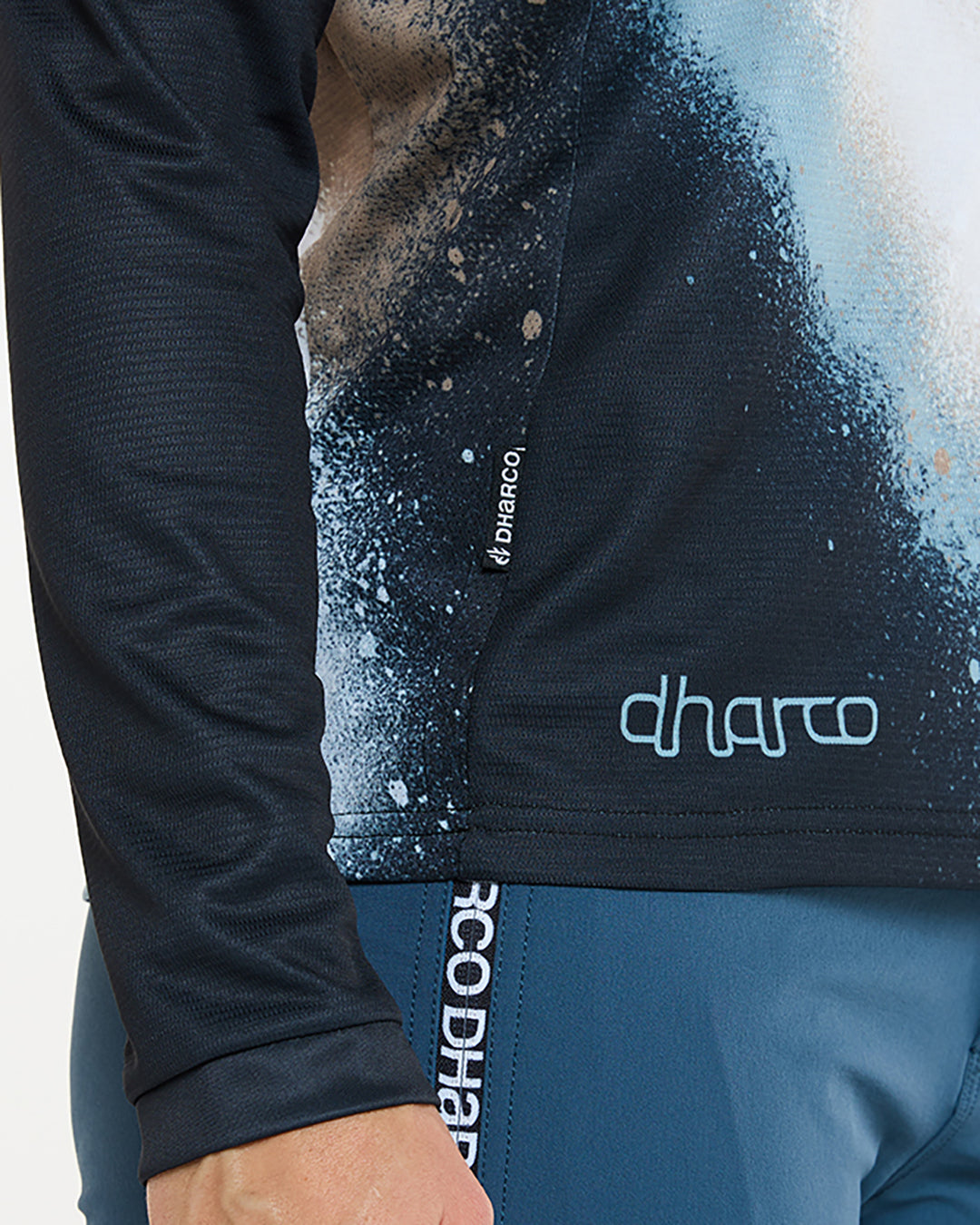 DHARCO GRAVITY GOLDEN STREAK Langarmtrikot Women Schwarz/Blau