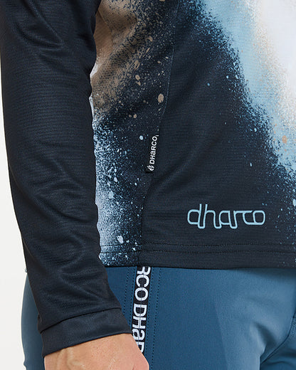 Trikot DHARCO GRAVITY GOLDEN STREAK Langarm Damen Schwarz/Blau