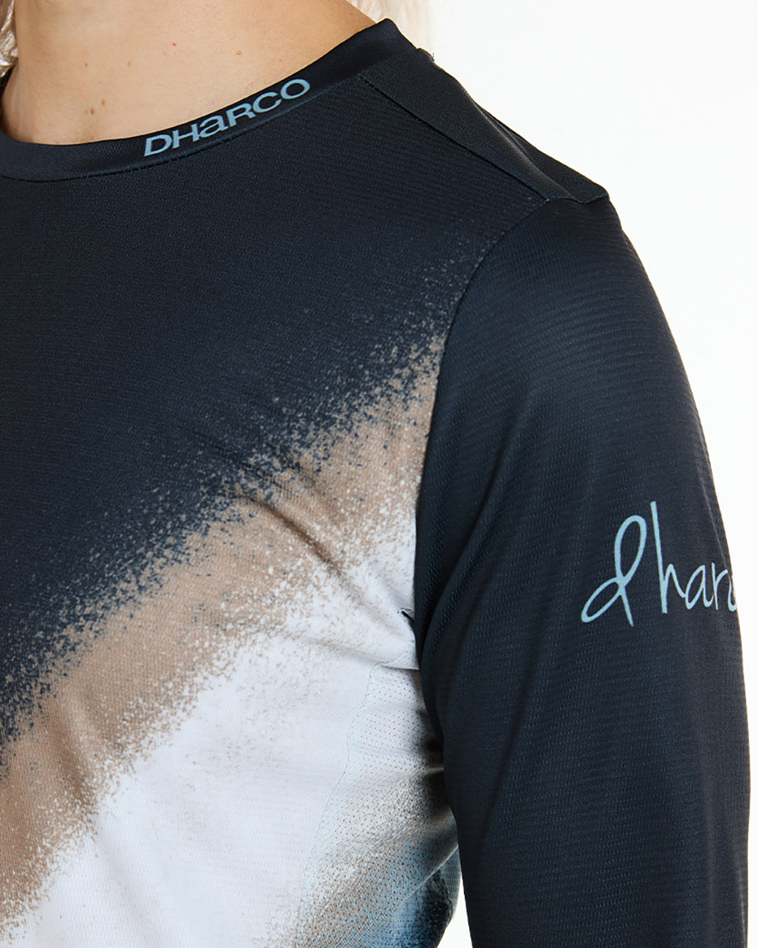 DHARCO GRAVITY GOLDEN STREAK Langarmtrikot Women Schwarz/Blau