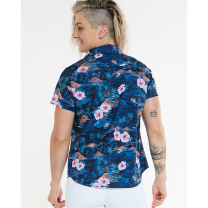 Technisches Hemd DHARCO TECH PARTY OASIS Damen Blau