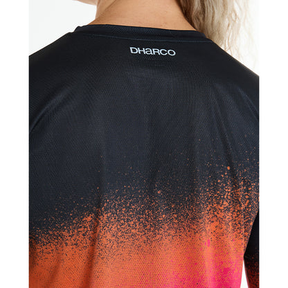 Trikot DHARCO RACE BLACK SNAKE Langarm Damen Schwarz/Orange