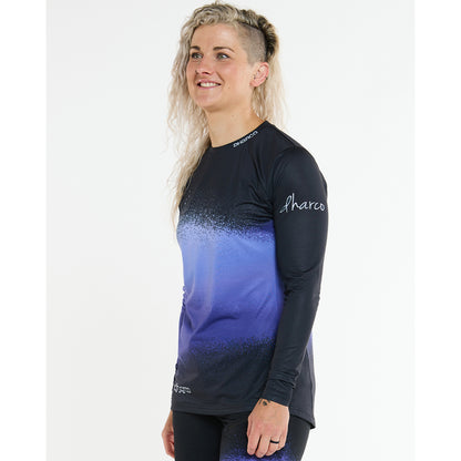Trikot DHARCO RACE ULTRA VIOLET Langarm Damen Schwarz/Lila
