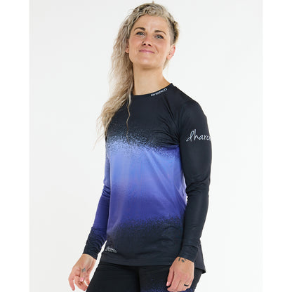 Trikot DHARCO RACE ULTRA VIOLET Langarm Damen Schwarz/Lila