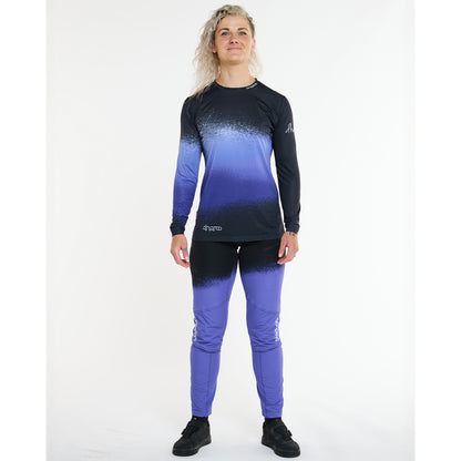 Trikot DHARCO RACE ULTRA VIOLET Langarm Damen Schwarz/Lila