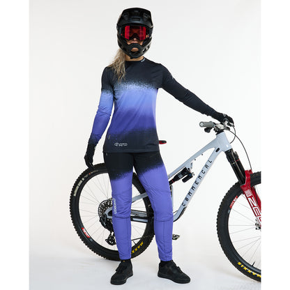 Trikot DHARCO RACE ULTRA VIOLET Langarm Damen Schwarz/Lila