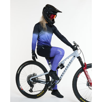 Trikot DHARCO RACE ULTRA VIOLET Langarm Damen Schwarz/Lila