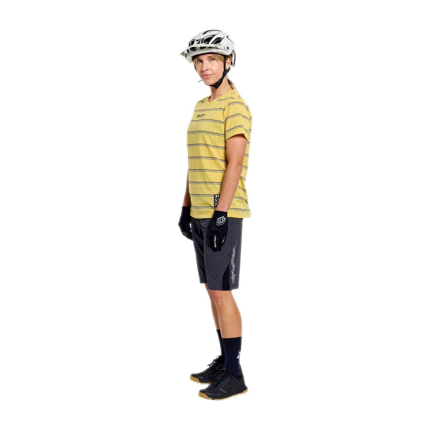 TROY LEE DESIGNS LILIUM RIDE CHECKED OUT Damen Kurzarm Trikot Gelb