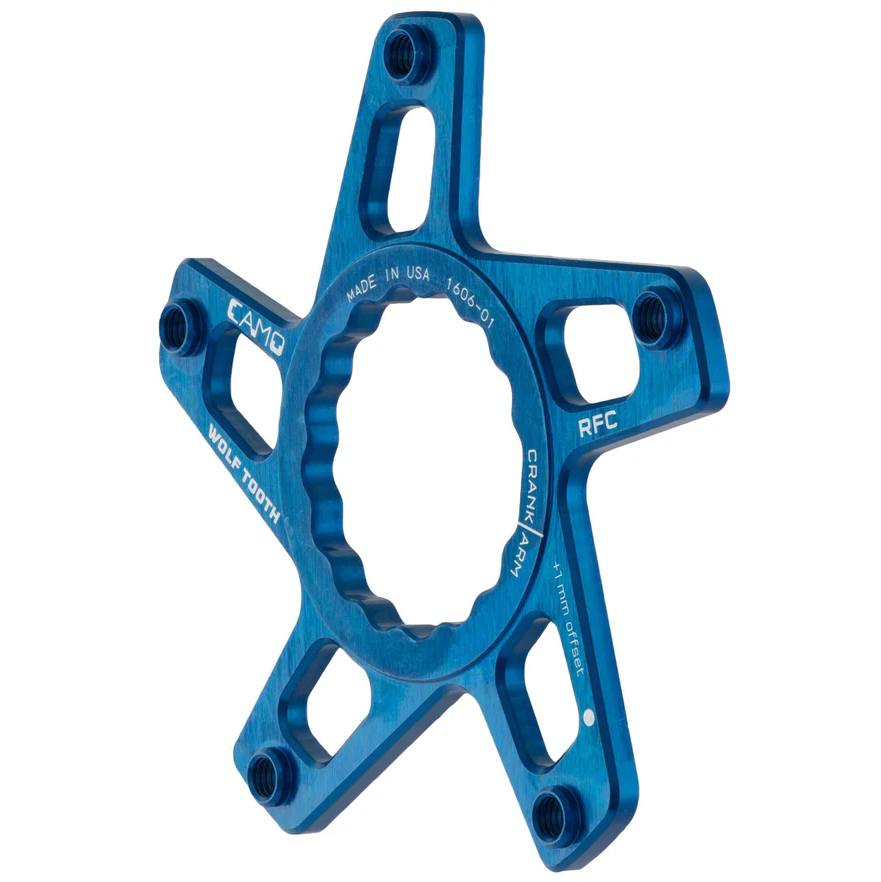 Pedalstern WOLF TOOTH CAMO Raceface Cinch Direct Mount Offset 2mm Blau