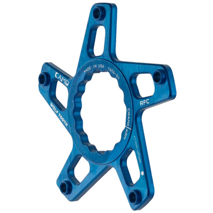 Kettenblatt-Stern WOLF TOOTH CAMO P3 Raceface Cinch Direct Mount Offset 3mm Blau