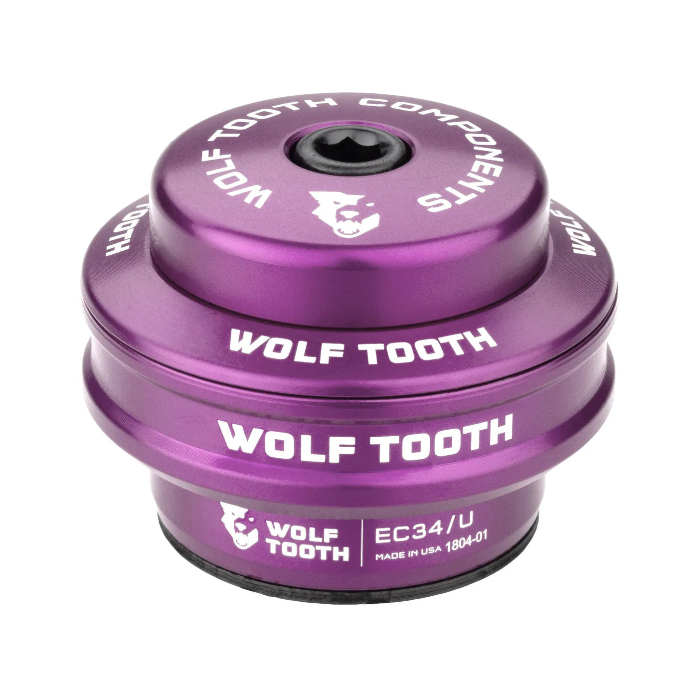 Hohe Lagerschale für externes Steuersatz-Set von WOLF TOOTH PERFORMANCE, 1"1/8, EC34, Stack 16 mm, violett