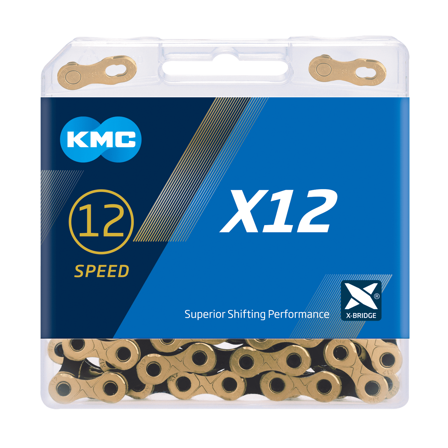 12-V-Kette KMC X12 Ti-N Schwarz/Gold