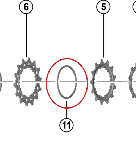 SHIMANO 12V Kassettenabstandshalter für Dura Ace und Ultegra 1mm