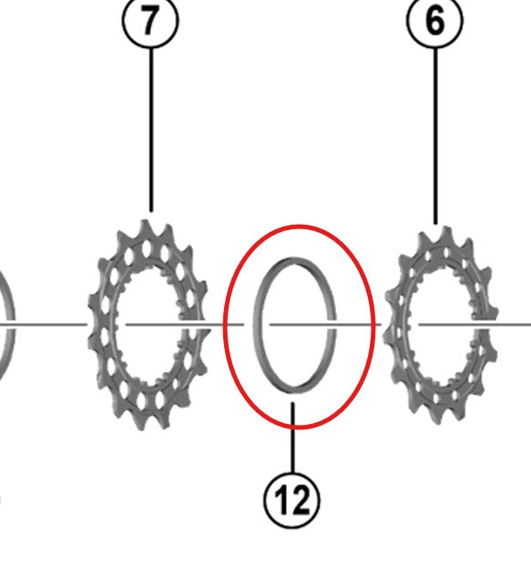 SHIMANO 12V Kassettenabstandshalter für Dura Ace 9200 1.9mm