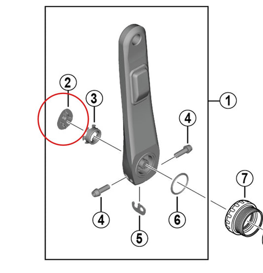 SHIMANO Abdeckung für Kurbel FC-R8100-P