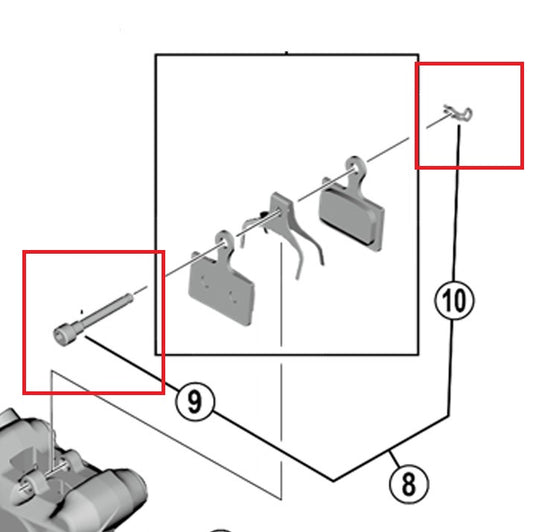 Stift und Haltering SHIMANO BR-RX820/RX410/R8170/M7100/M7110/R7170
