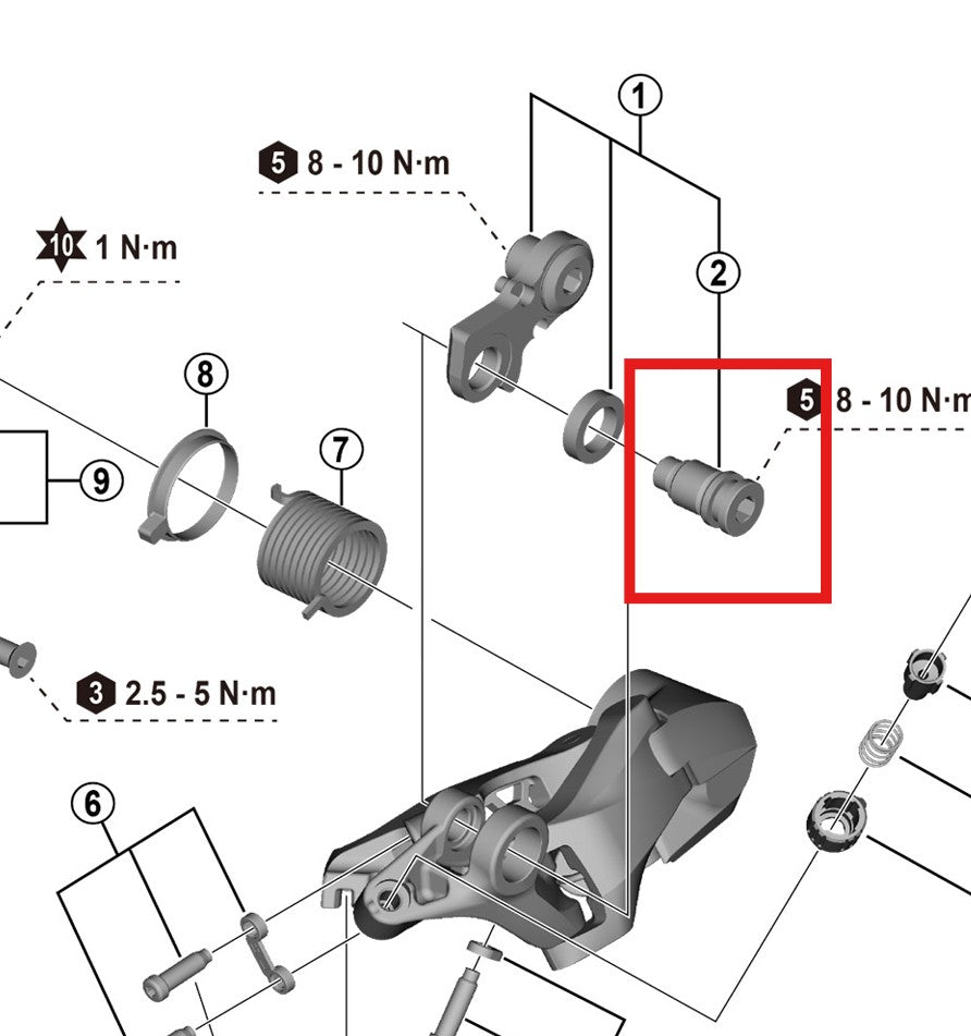 Befestigungsschraube für SHIMANO RD-R7000 Hinteres Schaltauge