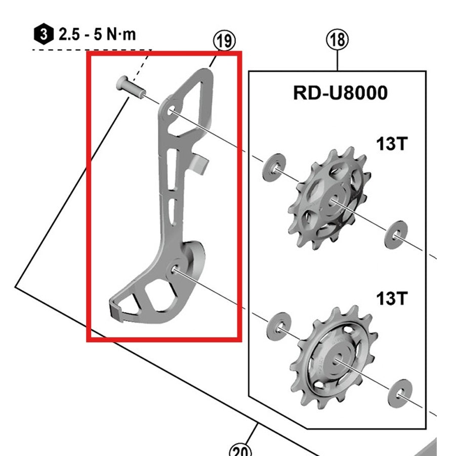 Interne Kappe GS SHIMANO U8000