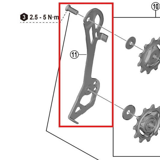 SHIMANO RD-R7100 Interne Schaltgabel für den hinteren Umwerfer