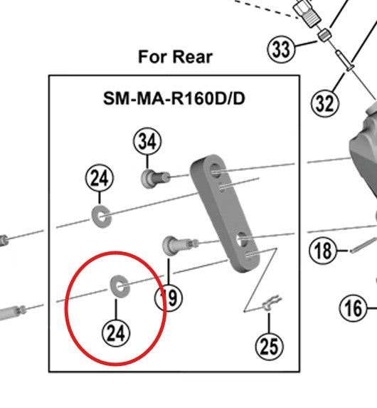 SHIMANO Unterlegscheibe Für 160mm Adapter