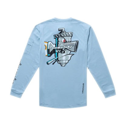 Trikot TROY LEE DESIGNS RUCKUS RIDE CARBS Junior Langarm Blau