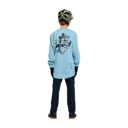 Trikot TROY LEE DESIGNS RUCKUS RIDE CARBS Junior Langarm Blau