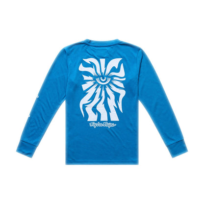 Trikot TROY LEE DESIGNS SKYLINE RIDE ONE EYE AERO Junior Langarm Blau