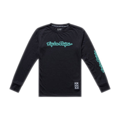 Trikot TROY LEE DESIGNS SKYLINE RIDE SIGNATURE Junior Langarm Schwarz/Grün
