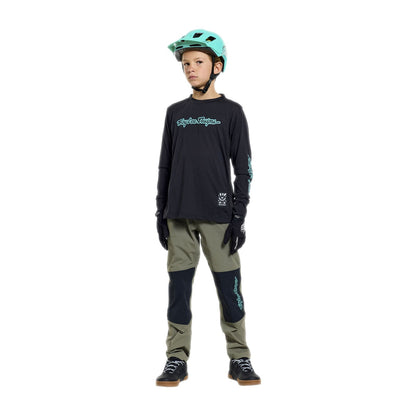 Trikot TROY LEE DESIGNS SKYLINE RIDE SIGNATURE Junior Langarm Schwarz/Grün