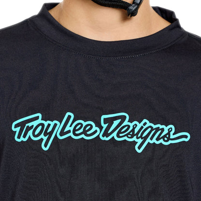 Trikot TROY LEE DESIGNS SKYLINE RIDE SIGNATURE Junior Langarm Schwarz/Grün