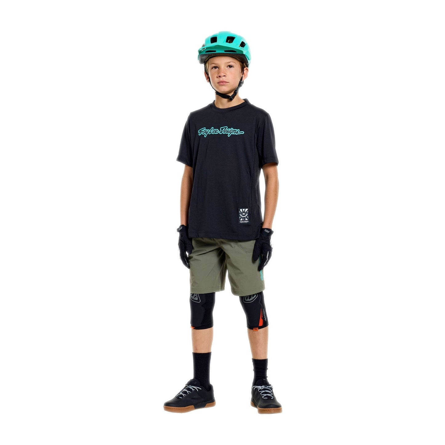 TROY LEE DESIGNS SKYLINE RIDE SIGNATURE Junior Trikot Kurzarm Schwarz/Türkis