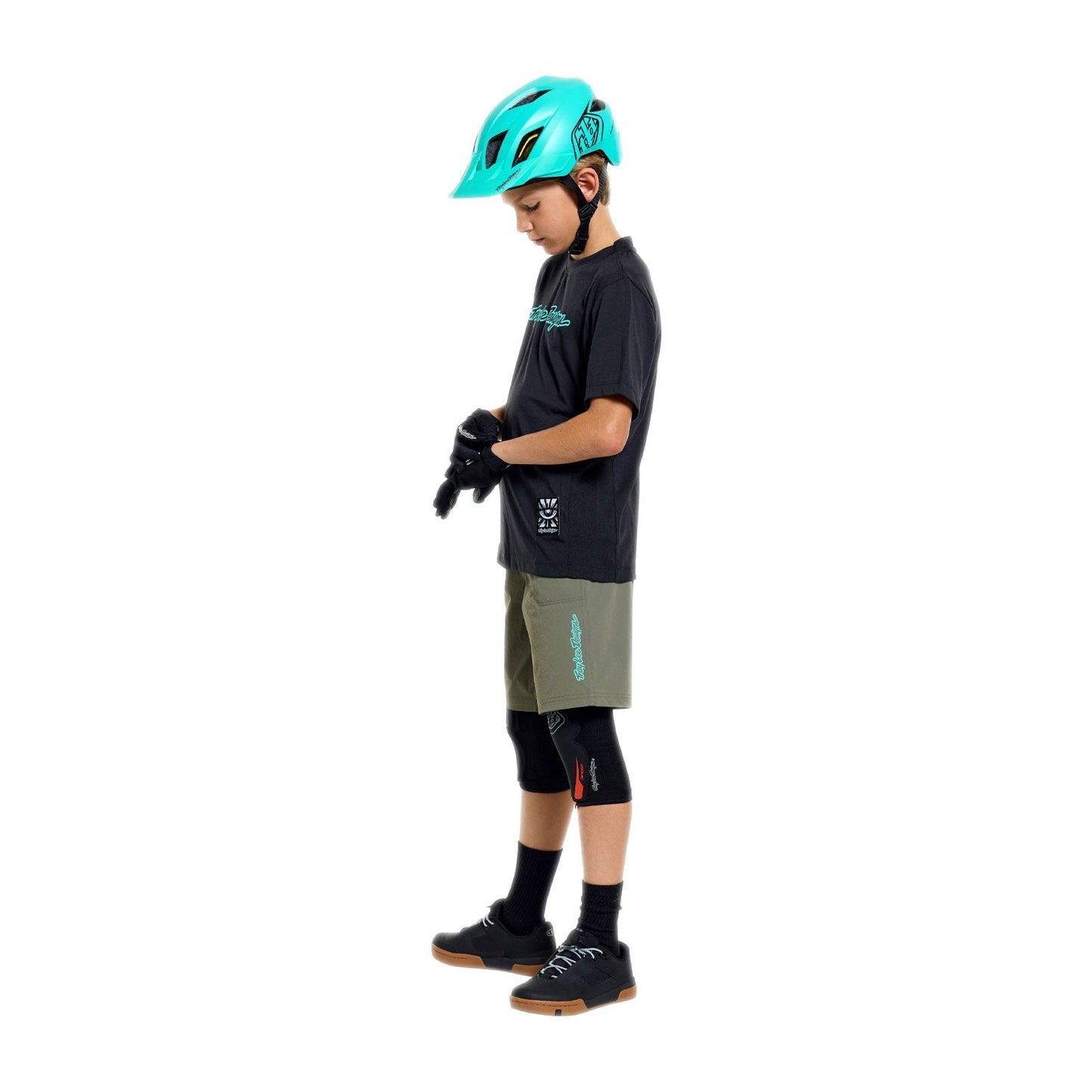 TROY LEE DESIGNS SKYLINE RIDE SIGNATURE Junior Trikot Kurzarm Schwarz/Türkis