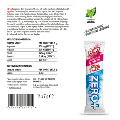 Hydrations-Stick HIGH 5 ZERO+ CREATINE (11.5g) Rote Früchte