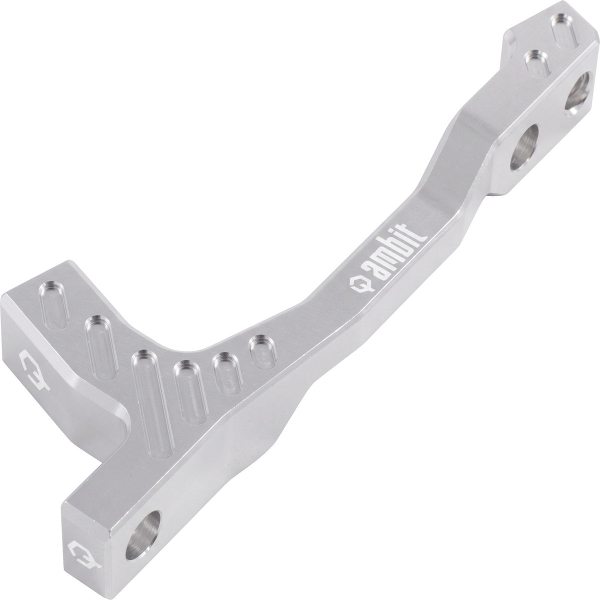 AMBIT PM/PM-Bremssatteladapter vorne/hinten +20 mm (140–160 mm) Silber