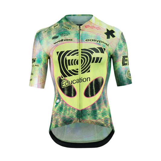 ASSOS EQUIPE RS S11 EDUCATION FIRST CLOSE ENCOUNTER Kurzarm-Radtrikot Grün/Gelb