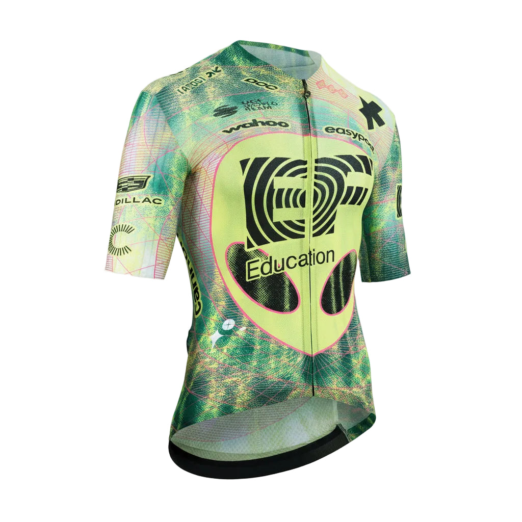 Trikot ASSOS EQUIPE RS S11 EDUCATION FIRST CLOSE ENCOUNTER Kurzarm Grün/Gelb