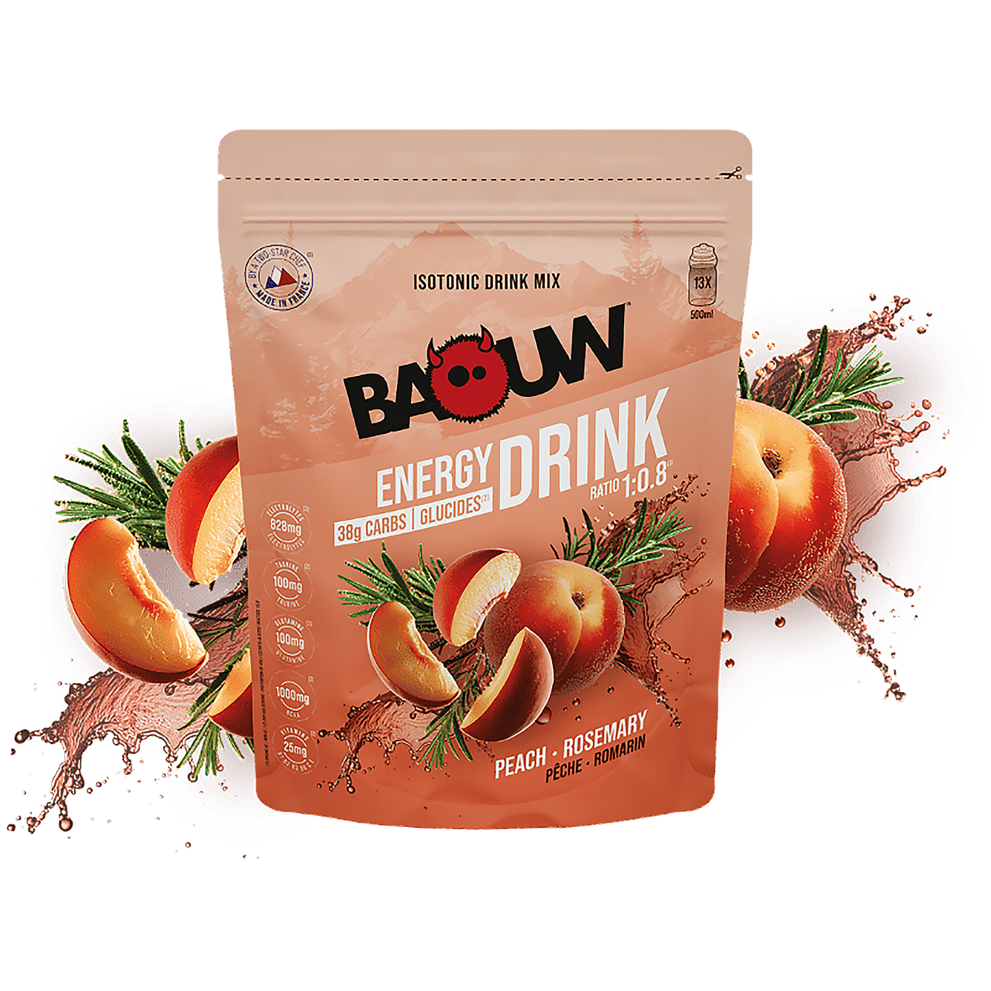 BAOUW ISOTONIC Energy Drink (585g) Pfirsich Rosmarin