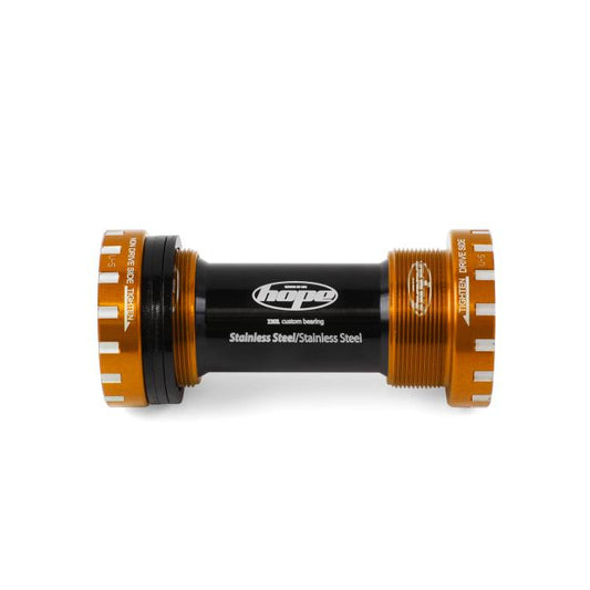 HOPE 68/73 mm Tretlagergehäuse 24 mm Achse Orange