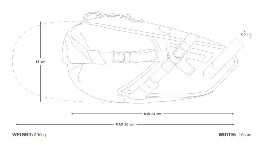APIDURA BACKCOUNTRY SADDLE PACK 6 L Satteltasche Schwarz Grau