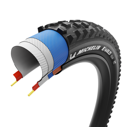 Reifen MICHELIN E-WILD REAR Performance Line 27.5x2.60 Tubeless Ready Faltbar Schwarz